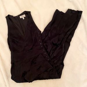 & Other Stories - Beautiful Black Satin Jumpsuit Size 2